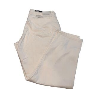 Lauren Ralph Lauren Women's White Eyelet Jeans Relaxed Taper Size 14 NWT $195